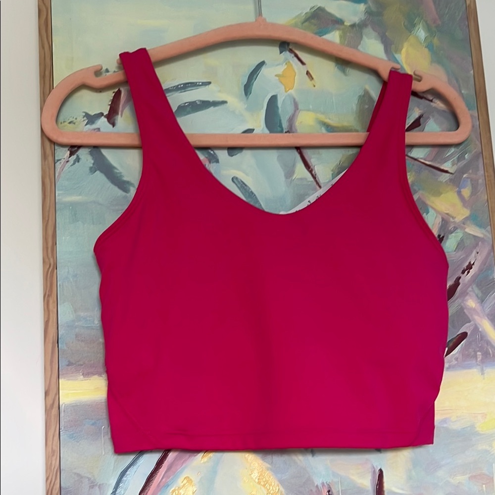 Lululemon Pink crop Athletic Top size 6